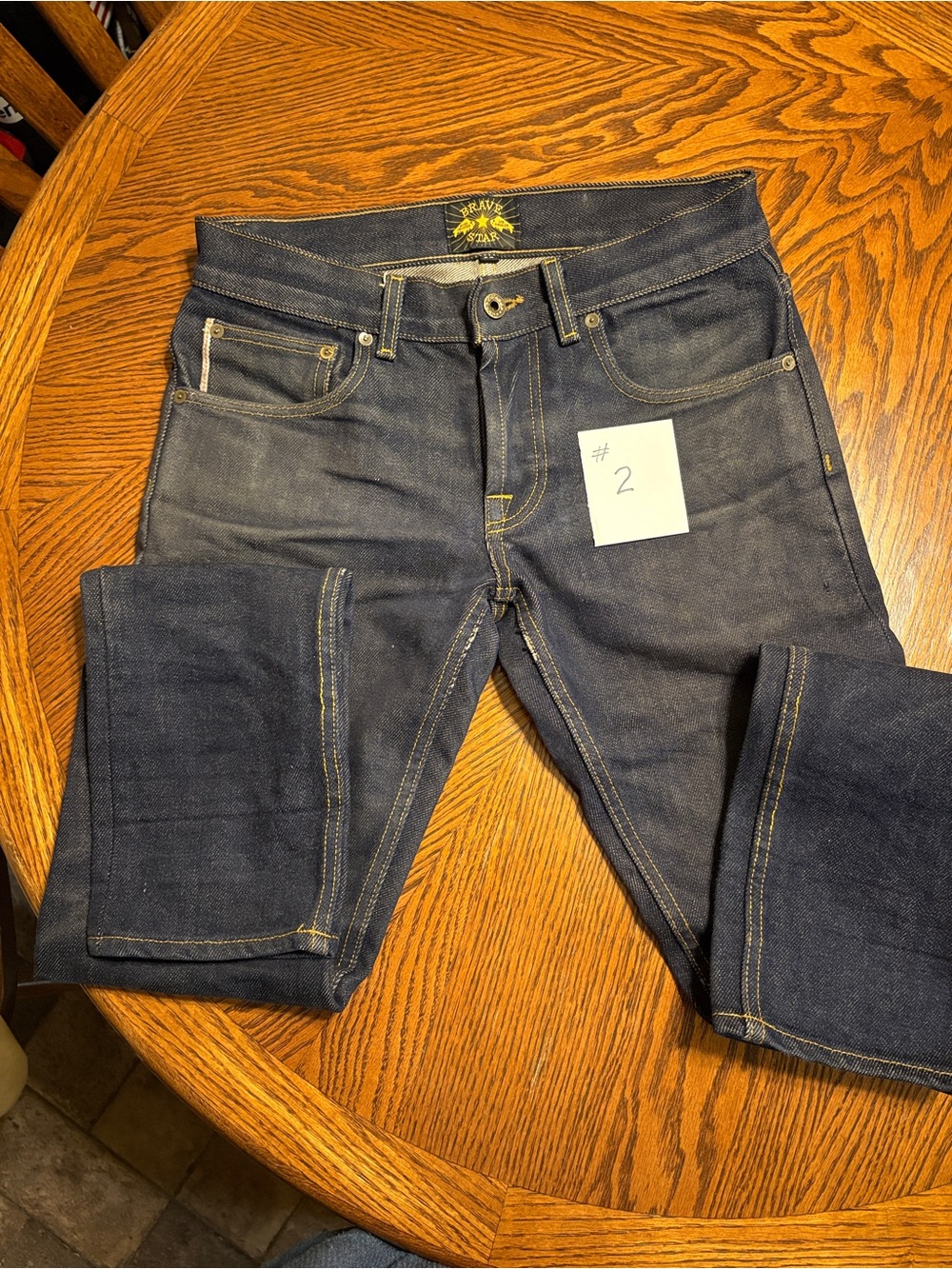 Brave Star Jeans 30” x 33 1/2”
Button fly